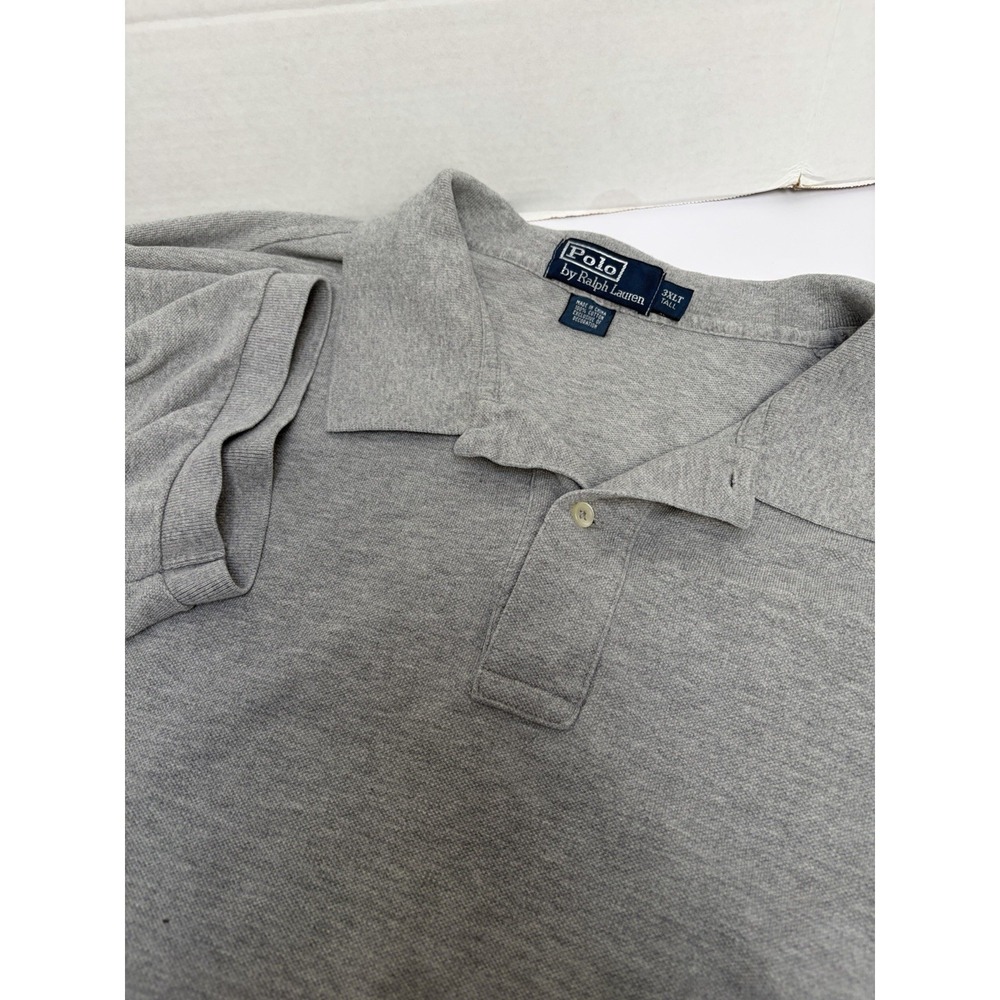Polo Ralph Lauren 100% Gray Cotton Polo Shirt Size 3XL Tall